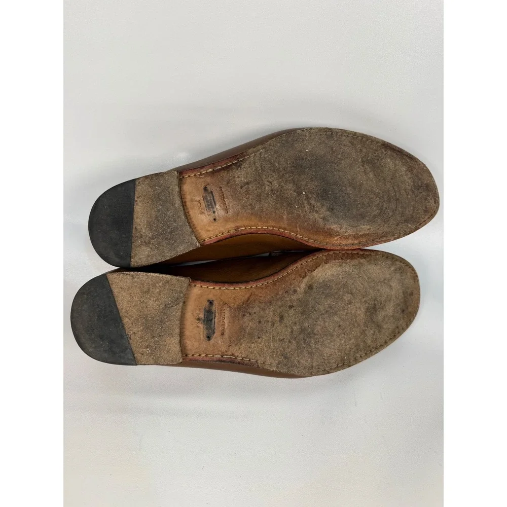 Mezlan Cafaro Brown Genuine Lizard Leather Tassel Loafer Shoes‎ Mens Size 10